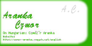 aranka czmor business card